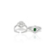 Charming green heritage toe rings crafted from 925 silver.