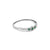 Silver bracelet with a royal green oval gemstone, designed for girls.