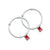 Sterling silver baby kada with premium red teddy bear design.