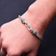 Elegant oxidized silver bracelet with a lion symbol, tailored for boys.