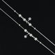 Elegant sterling silver anklet with a subtle star motif for girls.