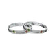 Silver chudi for girls with colorful gemstone wind and flower designs.