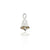 Silver shiny bell pendant adding charm to any outfit.