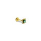 Elegant gold nosepin with square green gemstone for girls