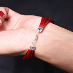 Load image into Gallery viewer, Chic thread-colored moli bracelet with a mix of bright hues for a fun, trendy touch
