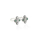 Stylish silver toe rings with eye-catching colorful floral motifs.