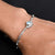 Elegant girls' bracelet featuring a unique sterling silver evil eye charm.