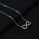 Elegant 925 silver pendant with Infinite Hearts design for girls.